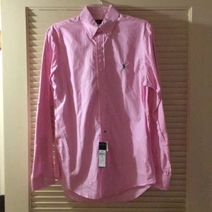 Ralph Lauren pink gingham long sleeve shirt